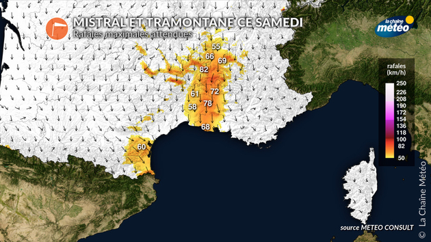 Mistral et tramontane ce samedi Actualités France