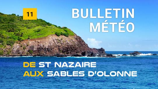 Boletín meteorológico de la zona costera de St Nazaire aux Sables d'Olonne