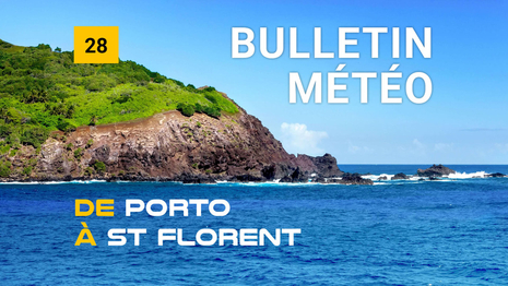 Bulletin météo de la zone côtière de Porto à St Florent