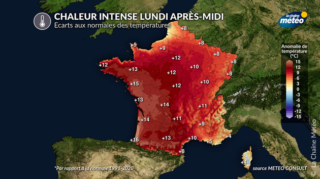 Canicule lundi après-midi Actualités France