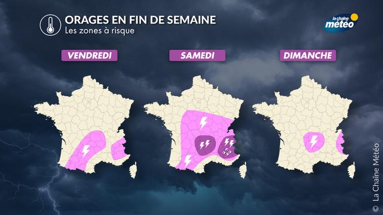 Canicule en France : des orages localement violents attendus ce week-end
