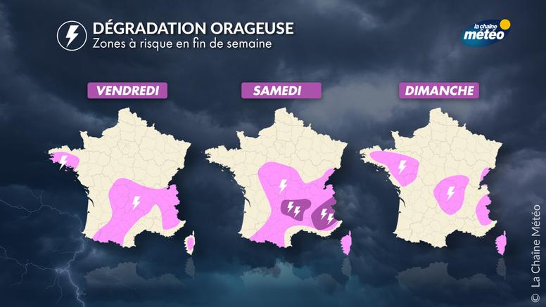 Canicule en France : des orages localement violents attendus ce week-end