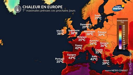 Dôme de chaleur : une grande partie de l'Europe confrontée à la canicule