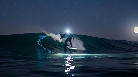 Surf de nuit : glisser dans l’obscurité, une expérience réservée aux initiés
