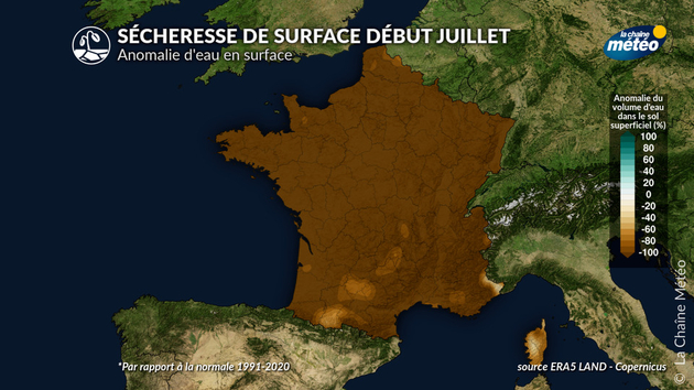 Une sécheresse de surface record, dépassant celle de 1976 Actualités France