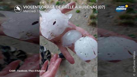 Violents orages hier : plus de 12 000 impacts de foudre, grêlons de 7 cm en Ardèche, 75 mm en une heure dans la Sarthe