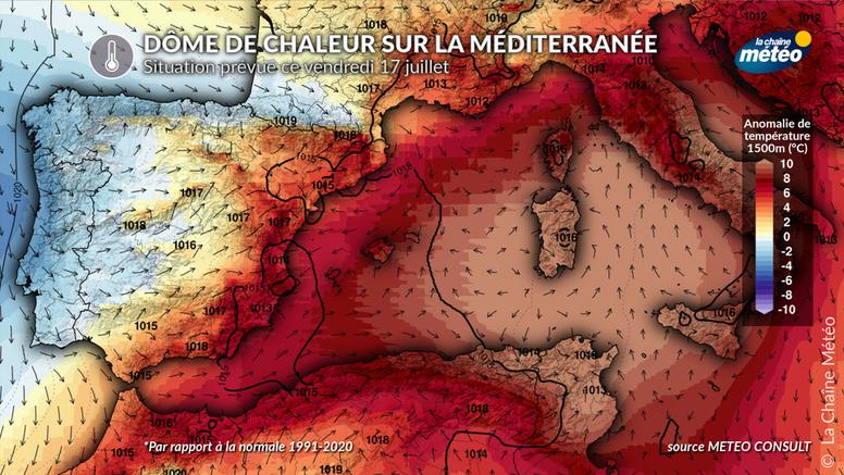 Dôme de chaleur au Maghreb : jusqu’à 48°C et une chaleur extrême jusqu’en Méditerranée