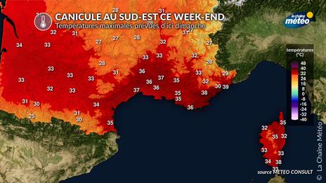 Fortes chaleurs : jusqu’à 40 °C attendus dans le Sud-Est ces prochains jours