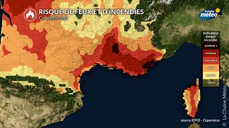 Incendies en France : nouveau week-end à risque, parfois extrême, au sud-est