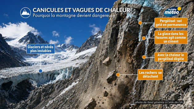 La chaleur durable fragilise la haute montagne Actualités France