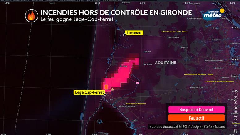 Incendies en Gironde : plus de 3 000 hectares brûlés et 20 000 personnes évacuées