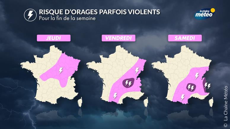 Orages, grêle et fortes pluies : une fin de semaine sous surveillance