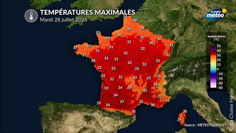 Retour des fortes chaleurs ce mardi : jusqu'à 40°C au pied des Pyrénées