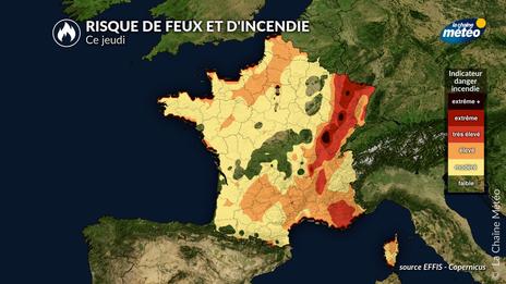 Risque d'incendies : amélioration en Aquitaine, le nord-est très menacé ce jeudi