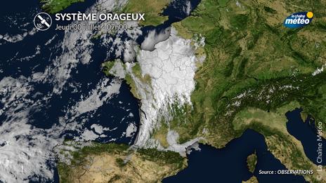 Orages ce matin : une petite dépression traverse la France