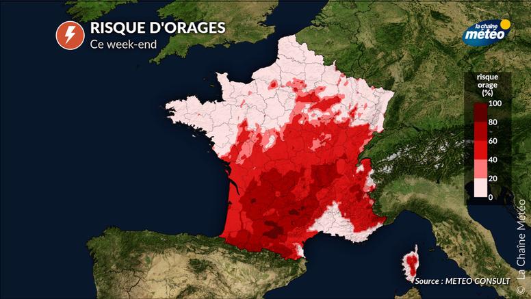 Orages ce week-end : les régions à risque avant le retour de la canicule