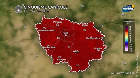 Canicule : Paris et l'Île-de-France au cœur de l'épisode avec jusqu'à 38°C