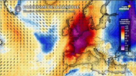La France au cœur de l'anomalie thermique la plus élevée d'Europe cette semaine