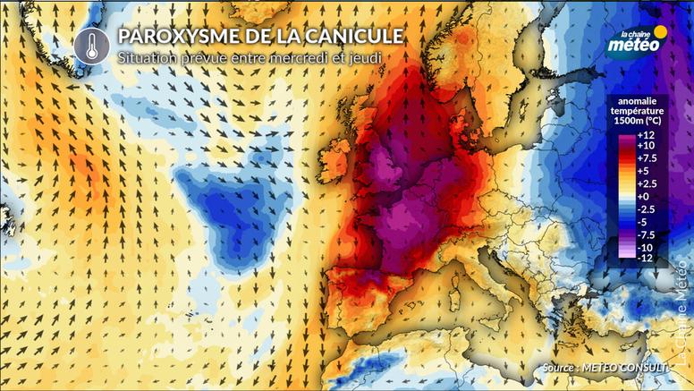 La France au cœur de l'anomalie thermique la plus élevée d'Europe cette semaine