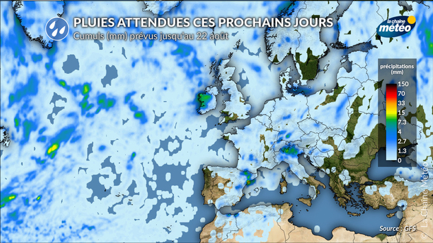 Pluies attendues ces prochains jours en Europe Actualités France