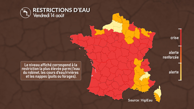 80 départements concernés par des mesures de restriction de l Actualités France