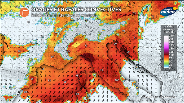 Rafales convectives attendues ce vendredi Actualités France