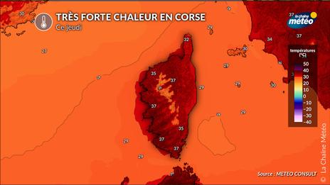 Coup de sirocco en Corse : jusqu'à 40 °C attendus ce jeudi après une nuit suffocante