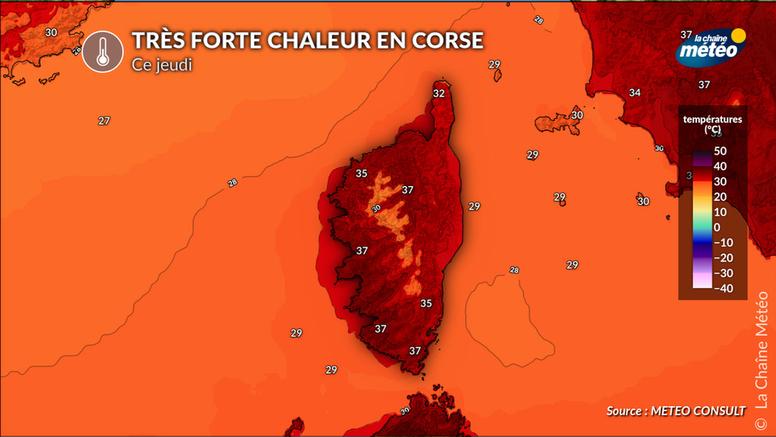Coup de sirocco en Corse : jusqu'à 40 °C ce jeudi après une nuit suffocante