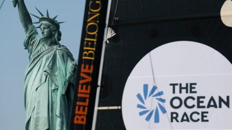La flotte de six IMOCA fait ses adieux à New York et met le cap sur le départ de The Ocean Race Atlantic
