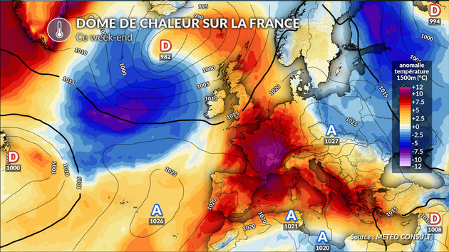 Dôme de chaleur en France Actualités France