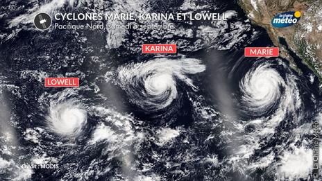 Trois cyclones simultanés dans le Pacifique : pourquoi une telle activité ?