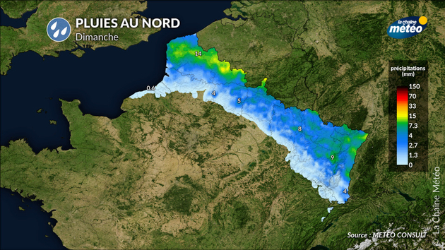 Pluies au nord dimanche Actualités France