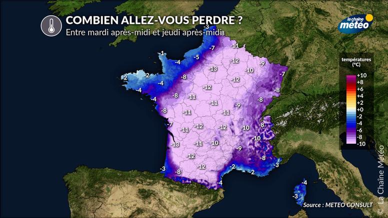 Chute des températures cette semaine : jusqu'à 15°C de moins !
