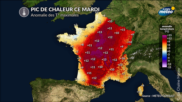 Pic de chaleur ce mardi en France Actualités France