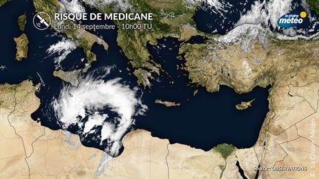 Risque de MEDICANE : la Grèce et la Turquie sous surveillance cette semaine