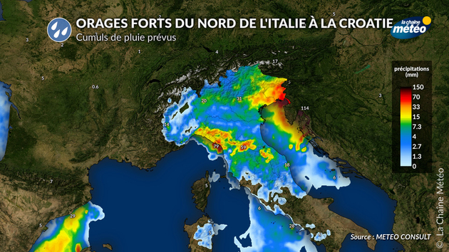 Cumuls de pluie prévus sous orages ce jeudi Actualités étranger