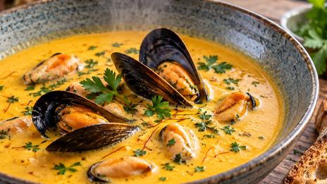 Velouté de moules au safran : la soupe réconfortante qui réchauffe les soirées