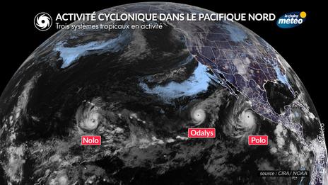 Pacifique : une intense activité cyclonique, Nolo menace désormais Hawaï