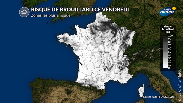 Régions exposées au risque de brouillards ce vendredi matin Actualités France