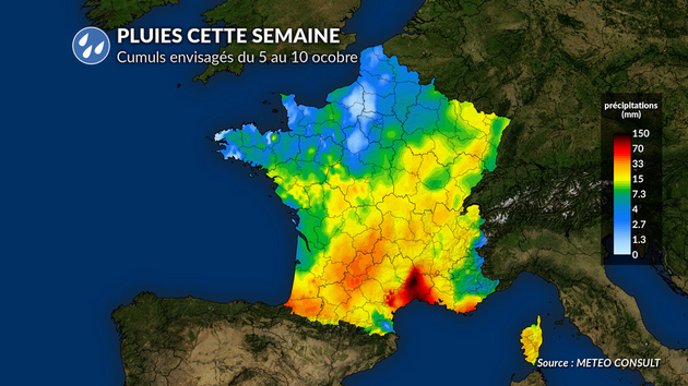 Pluies du 5 au 10 octobre Actualités France