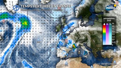 Fortes pluies au sud-est : jusqu’à 150 mm attendus avant une nette baisse des températures