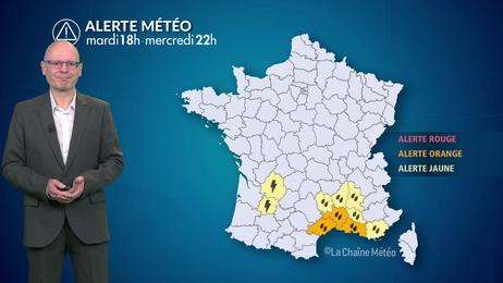 Fortes pluies orageuses au sud-est jusqu'à jeudi