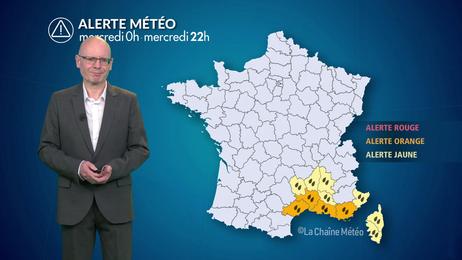 Fortes pluies orageuses au sud-est jusqu'à jeudi