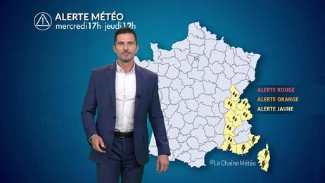 Fortes pluies et orages au sud-est : persistance jusqu'à jeudi matin