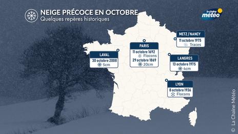 Neige en plaine en octobre : quels sont les épisodes les plus précoces en France ?