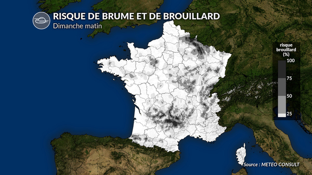 Risque de brumes et de brouillards dimanche matin Actualités France