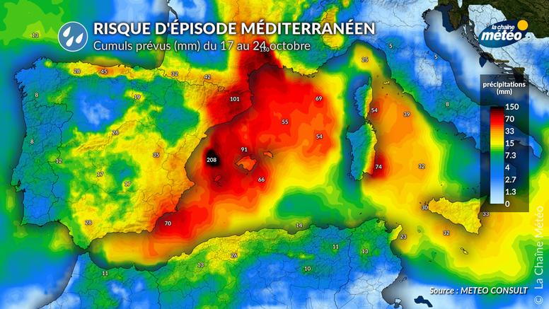 Goutte froide en Méditerranée : vers un épisode de fortes pluies dès ce week-end