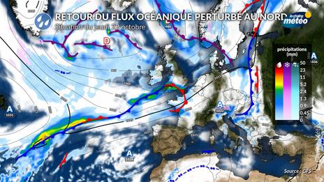 Vers le retour du flux océanique perturbé à partir de mercredi prochain au nord ?