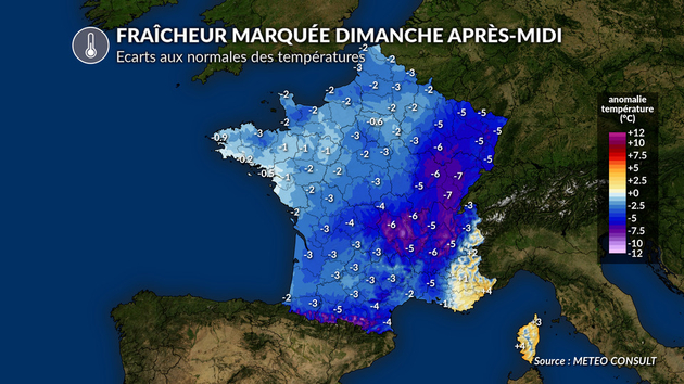 Fraîcheur marquée dimanche après-midi Actualités France