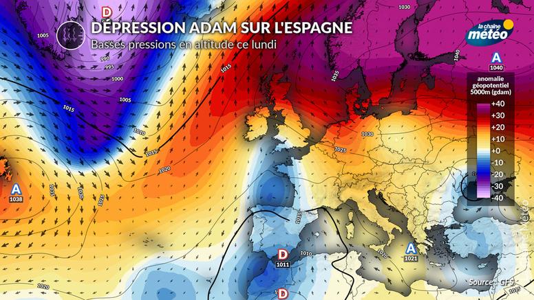 Espagne : la goutte froide Adam provoque des inondations meurtrières, jusqu'à 720 mm de pluie